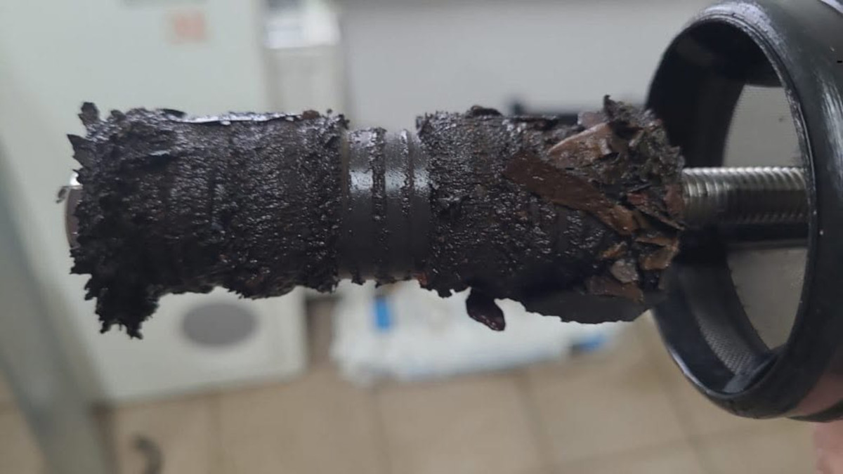 Szlam na filtrze magnetycznym